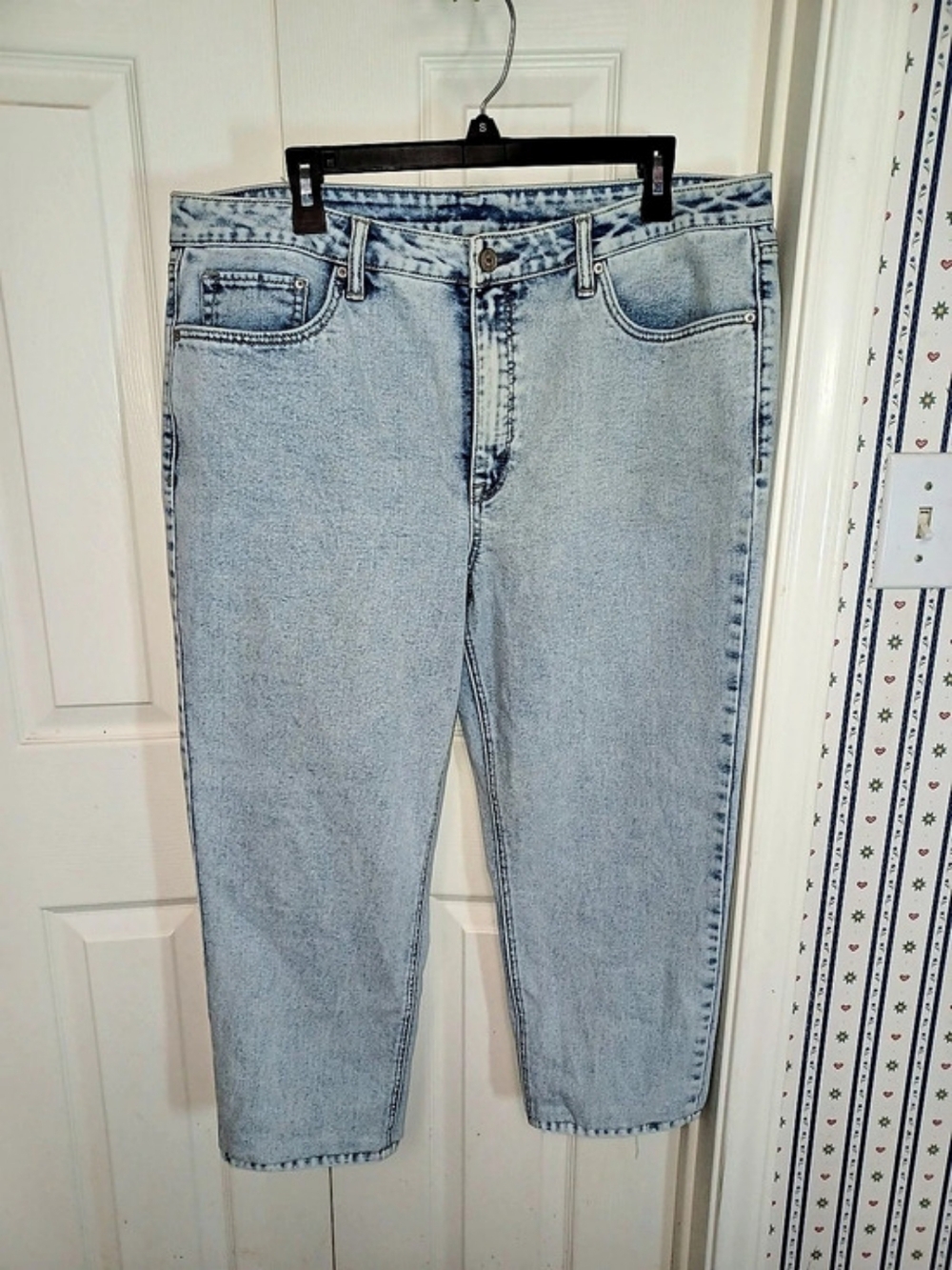 Seven7 Slim Straight Jean Women's Slim Straight Jeans Blue Waist 16